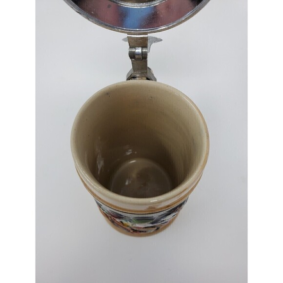 VINTAGE MARZI AND REMY POTTERY LIDDED BEER STEIN 1905 GERMANY - Picture 10 of 12